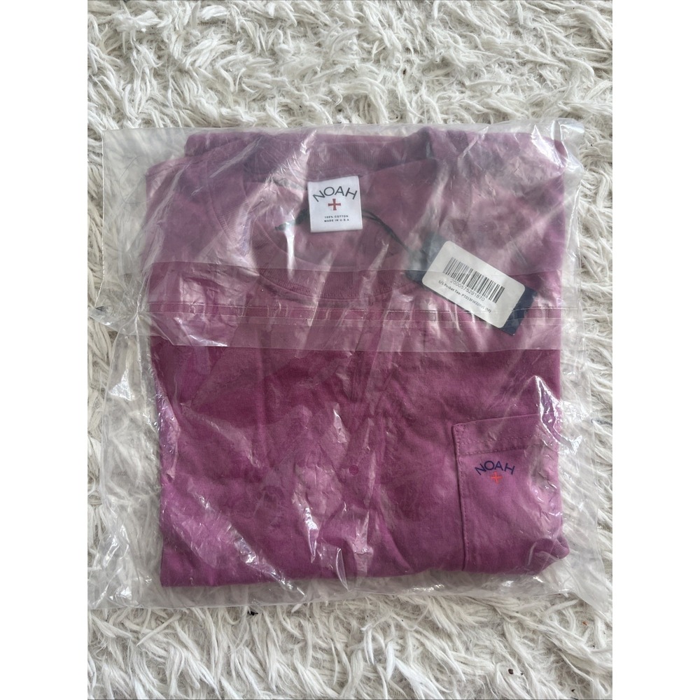 Noah NYC Shirt Mens Medium Purple Pocket T Short Sleeve Crewneck Made In USA